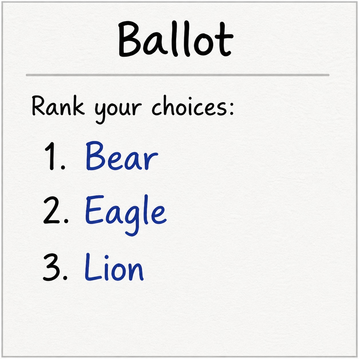 Bear supporters ballot