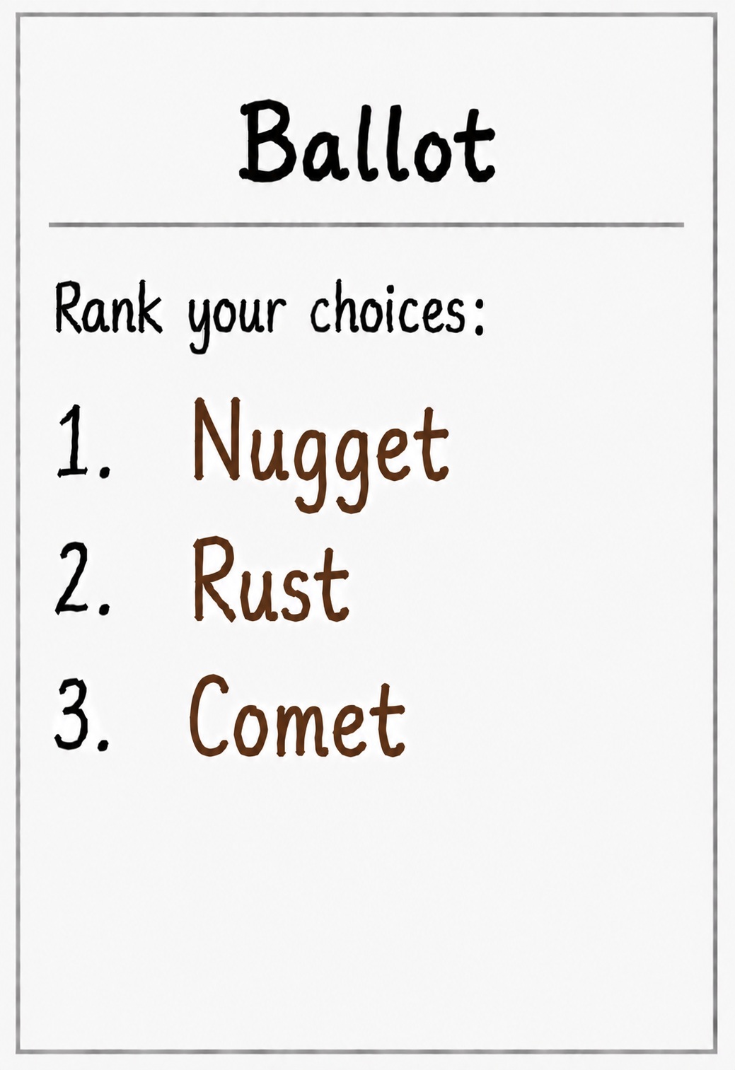 Dog voters ballot