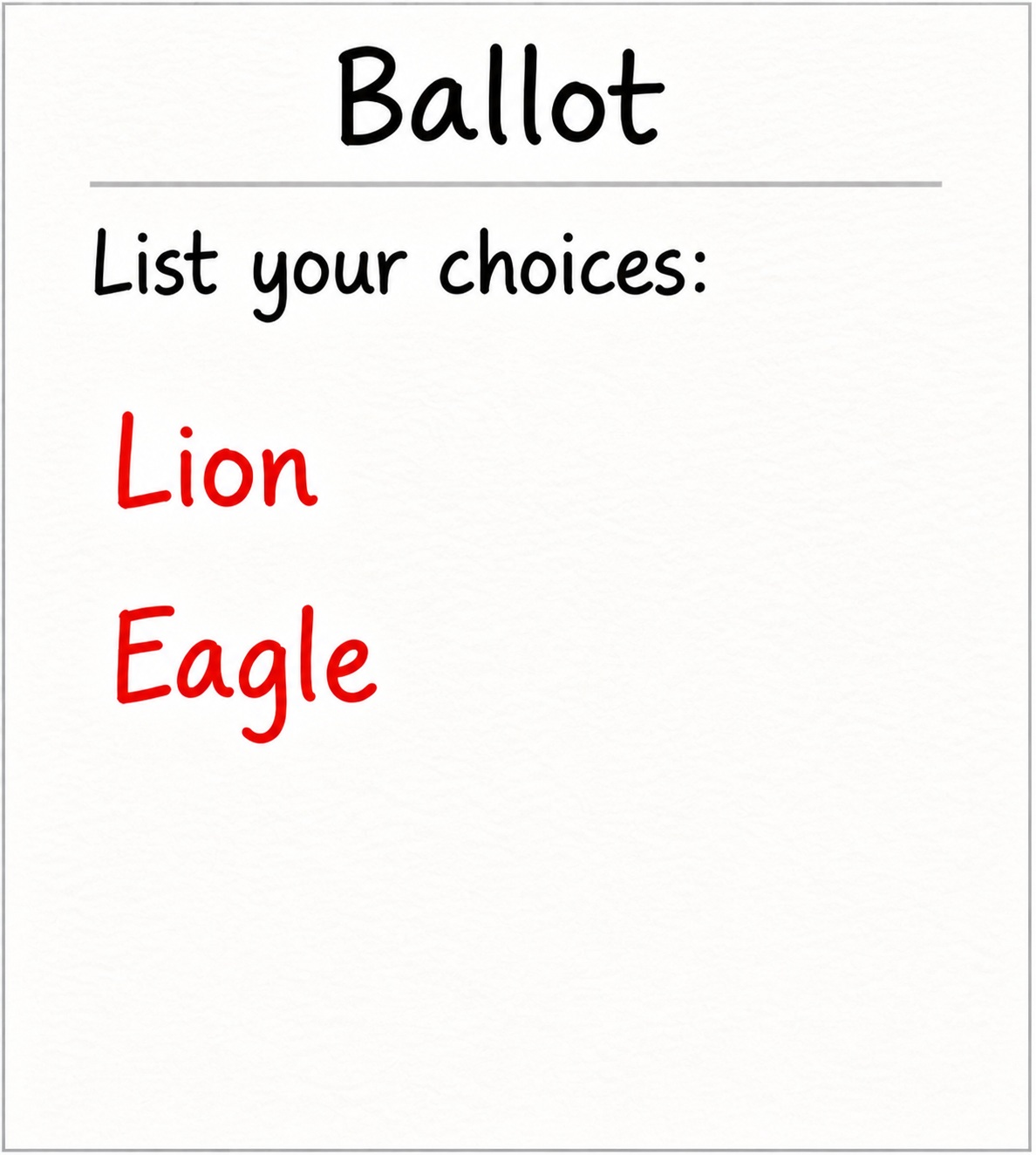 Feline ballot