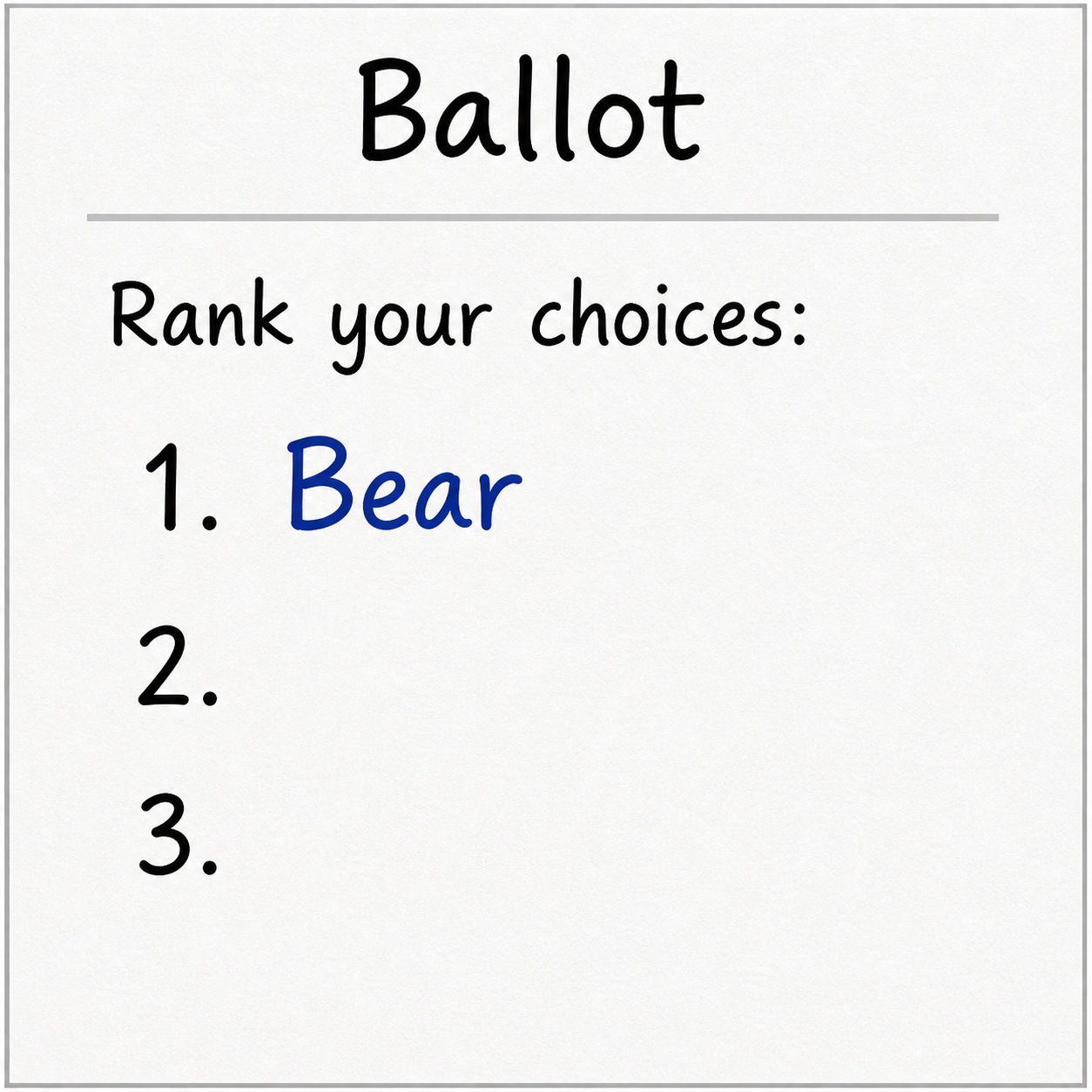 Bear supporters ballot